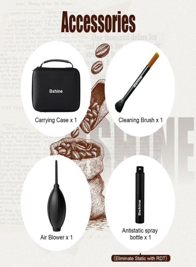 Bshine manual coffee bean grinder with Carrying Case,Numerical External Adjustable,conical burr hand crank coffee grinder mini molino para cafe,moledor de cafe de grano molino para cafe - Image 4