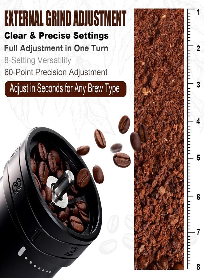 Bshine manual coffee bean grinder with Carrying Case,Numerical External Adjustable,conical burr hand crank coffee grinder mini molino para cafe,moledor de cafe de grano molino para cafe - Image 2