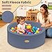 HARBOLLE 354 Soft Fleece Ball Pit Playpen for Toddlers Babies IndoorOutdoor Kids Foam Play Center for Boys Girls Blue - Image 4