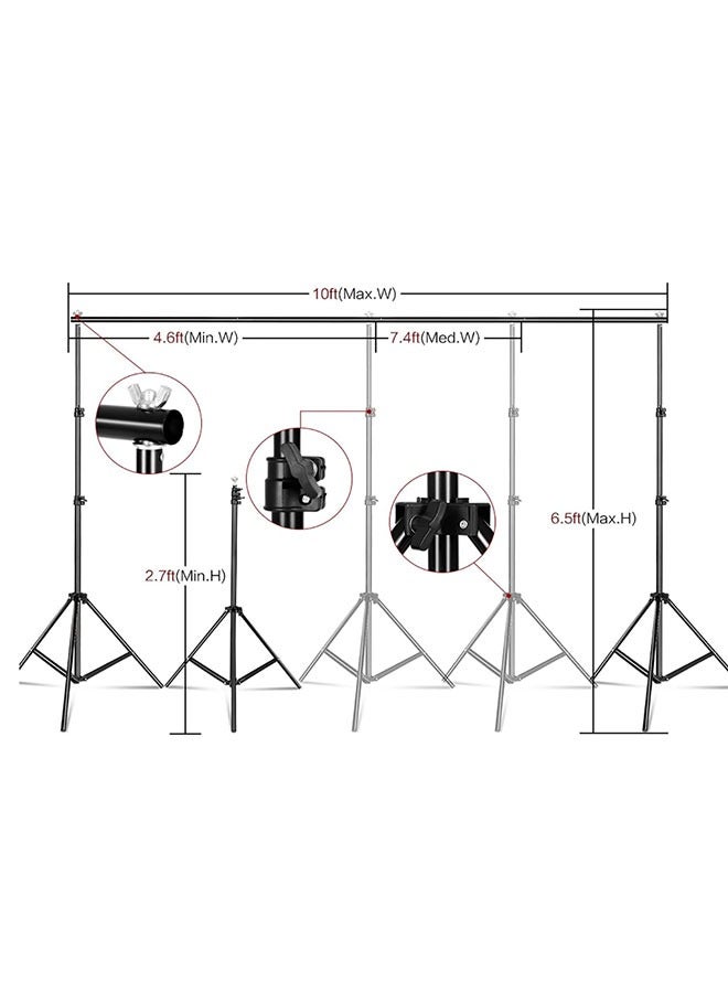 NEELABIL Studio Photography Backdrop Stand Kit, With 3-Color Backdrop Screen (180×280cm), Equipped With Photography Lighting Kit, For Studio & Home Photo Shoots​ - Image 2
