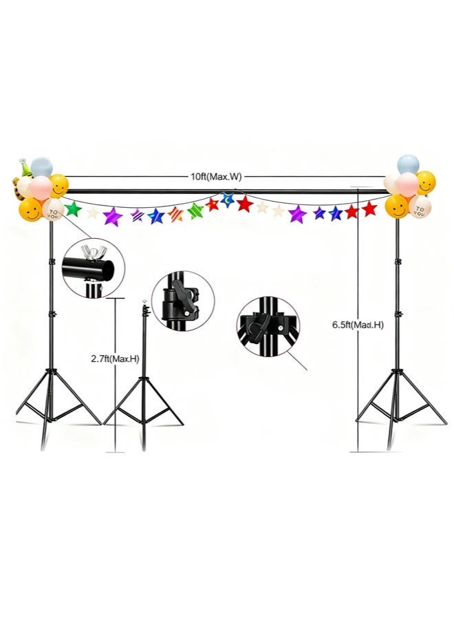 NEELABIL Studio Photography Backdrop Stand Kit, With 3-Color Backdrop Screen (180×280cm), Equipped With Photography Lighting Kit, For Studio & Home Photo Shoots​ - Image 1