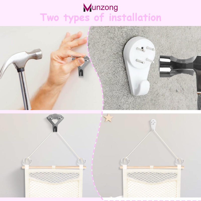 Munzong bow holder for girls hair bows 52x17 inch, Beige Hair Bow Clip Organizer for Baby Girls,Hair Accessories Storage Hanger for Toddler Kids Nursery Room Decor - Image 4