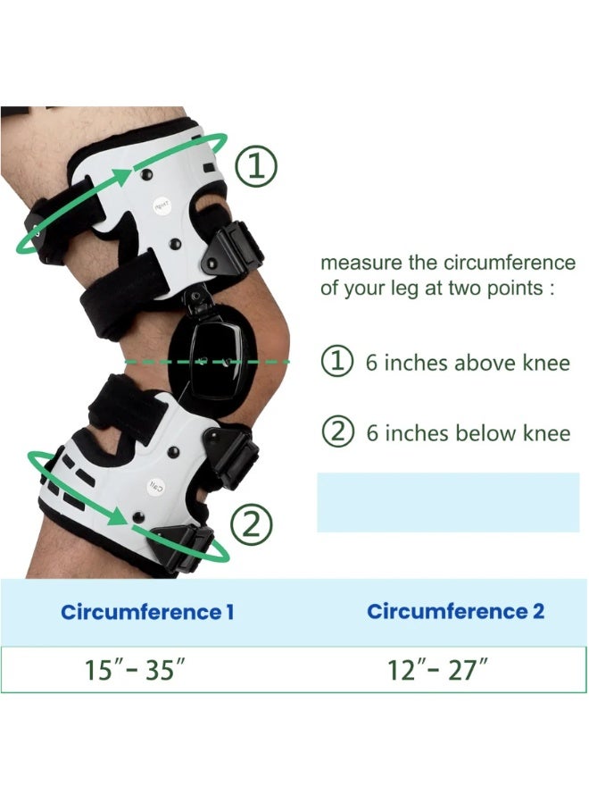 Neenca- Adjustable Hinged Orthotic Knee Brace For ACL, MCL, And PCL Support (Left Side) - Image 1