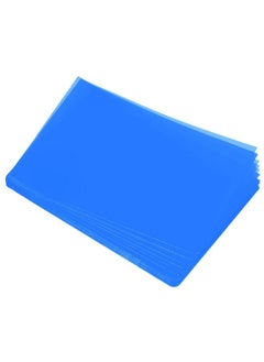 L Type Folders 36 Pack A4 Plastic Clear Document Folder File Jacket Sleeves Project Pockets, Blue