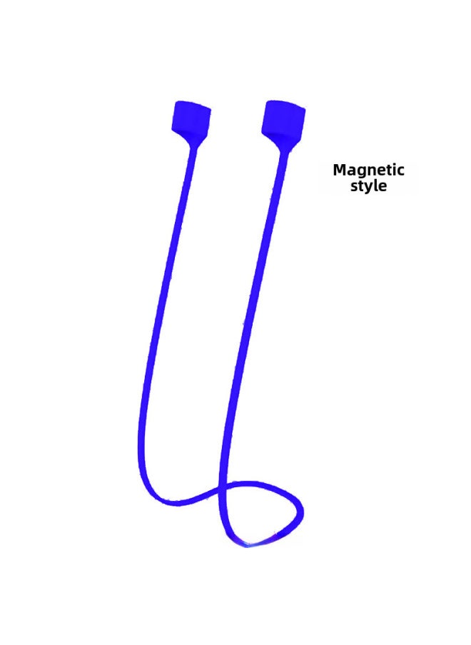 Generic - For Airpods3 Headset Anti-lost Rope Silicone Magnetic Anti-lost Lanyard Apple Pro2 Bluetooth Headset Anti-lost Rope-Color:"Magnetic" Dark Blue-Model:Bare Metal Without Packaging - Image 1