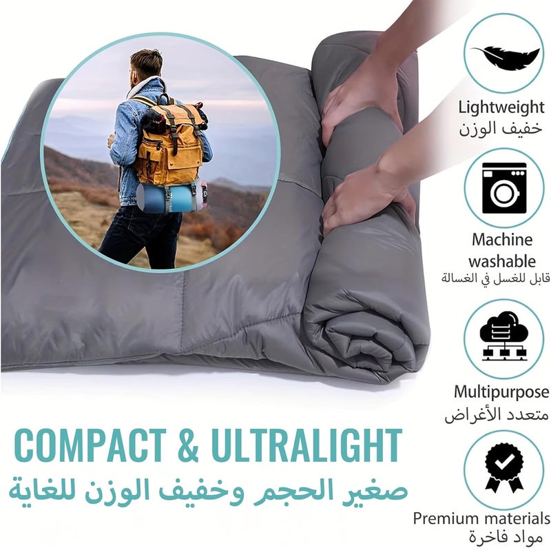GEERTOP Lightweight Outdoor Camping Blankets for Adults, Wearable Outdoor Puffer Quilt, Compact Travel Blanket for Hiking Backpacking All Weather Sleeping Bag Quilt for Beach, Park - Image 3