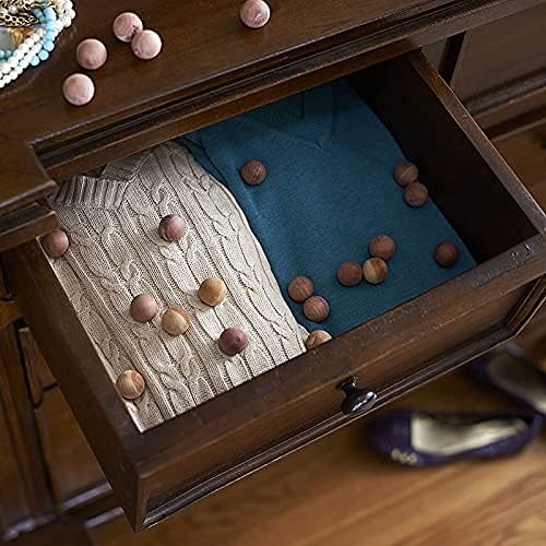 PRETOX PRETOX Natural Red Wood Cedar Balls For Pest Control Garments Closets Wardrobe Fragrance Clothes Freshener Moth Protection Wooden Cedar Balls Combo Storage Accessories Closets Drawers 24 - Image 5
