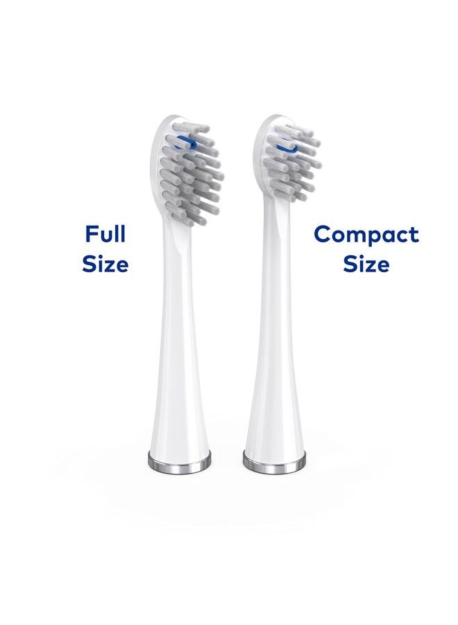 Waterpik Compact Replacement Brush Heads for Sonic-Fusion Flossing Toothbrush SFRB-2EW, 2 Count White  - Image 5