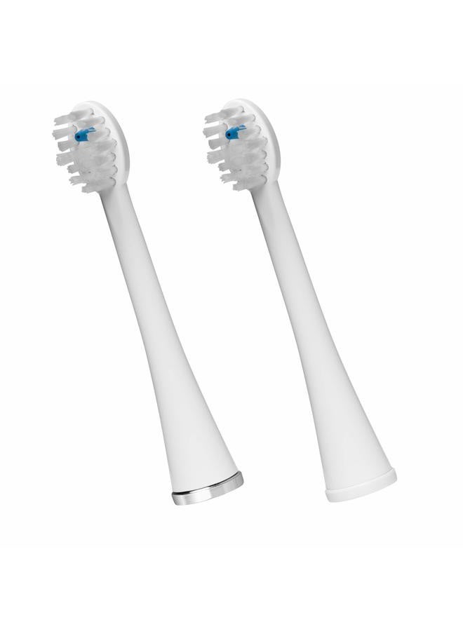 Waterpik Compact Replacement Brush Heads for Sonic-Fusion Flossing Toothbrush SFRB-2EW, 2 Count White  - Image 1