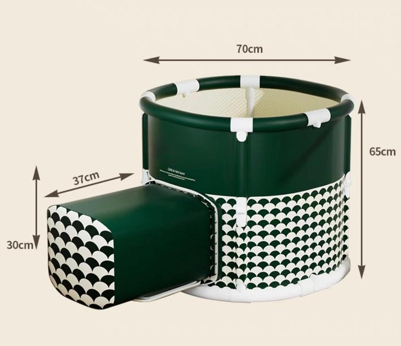 Earwig Portable Bathtub Adult with Seat Folding Bathtub Round Folding SPA Adult Freestanding Swimming Pool for Adults and Youngsters. - Image 2