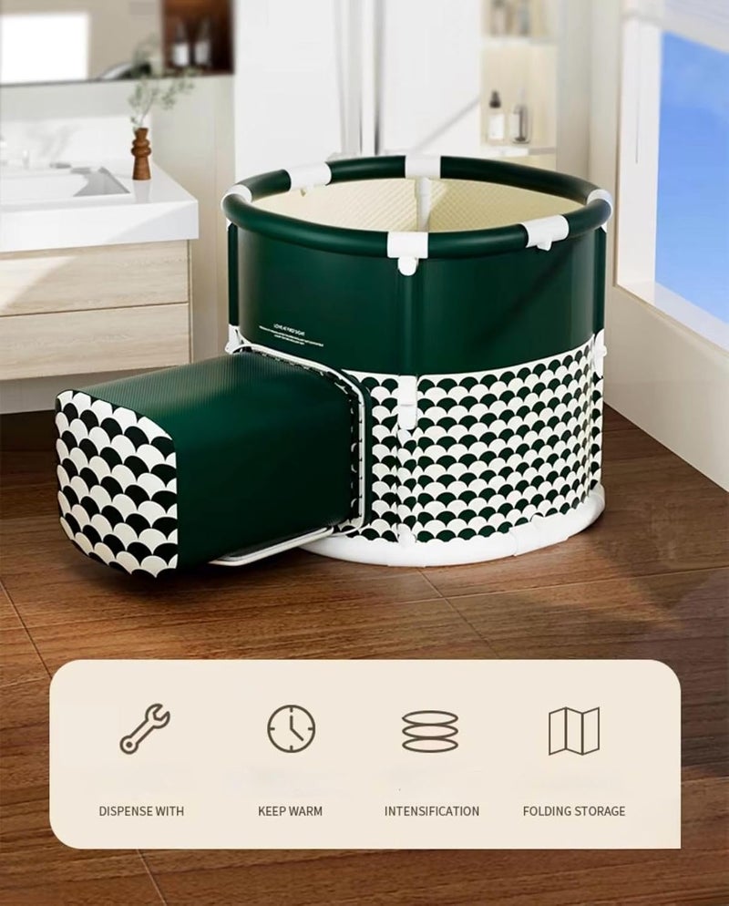 Earwig Portable Bathtub Adult with Seat Folding Bathtub Round Folding SPA Adult Freestanding Swimming Pool for Adults and Youngsters. - Image 3
