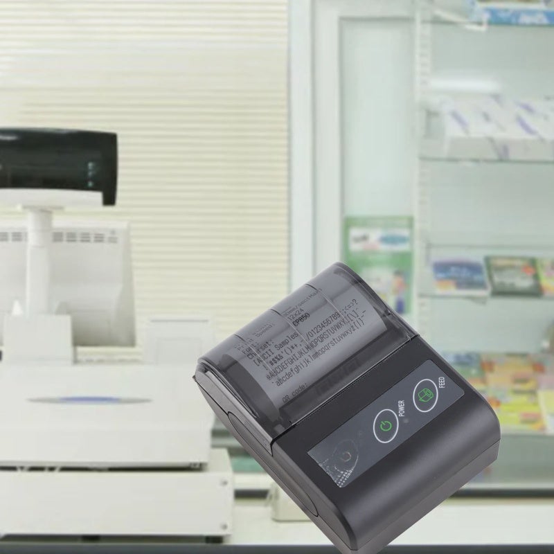 Bluetooth Receipt Printer: 1500mAh Lithium-Ion Battery, Seamless Wireless Connectivity, Clear Printing - Energy Efficient Auto Sleep Wake Up, Portable Thermal Printer for Restaurants, Retail Stores, M - Image 4