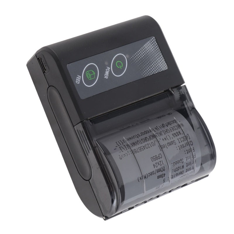 Bluetooth Receipt Printer: 1500mAh Lithium-Ion Battery, Seamless Wireless Connectivity, Clear Printing - Energy Efficient Auto Sleep Wake Up, Portable Thermal Printer for Restaurants, Retail Stores, M - Image 1