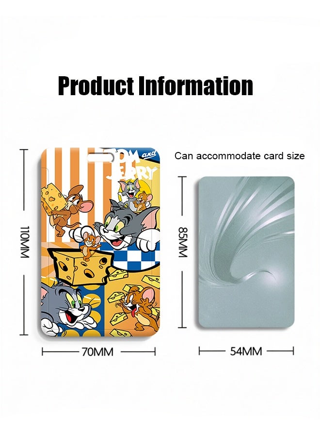 STITCH Tom and Jerry Cartoon ID Card Holder with Retractable Lanyard, Badge Holder for Student School Card, Bus Card, Work ID Badge - Image 2