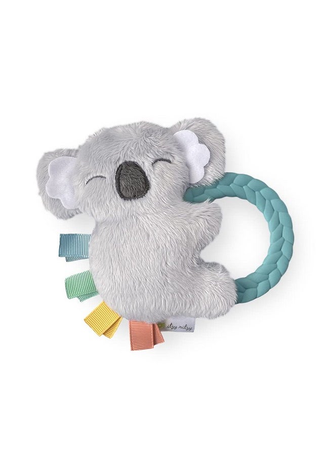 Itzy Ritzy Itzy Ritzy - Ritzy Rattle Pal with Teether - Baby Teething Toy Features A Minky Plush Character, Gentle Rattle Sound & Soft Teether Toy for Newborn (Koala)  - Image 1