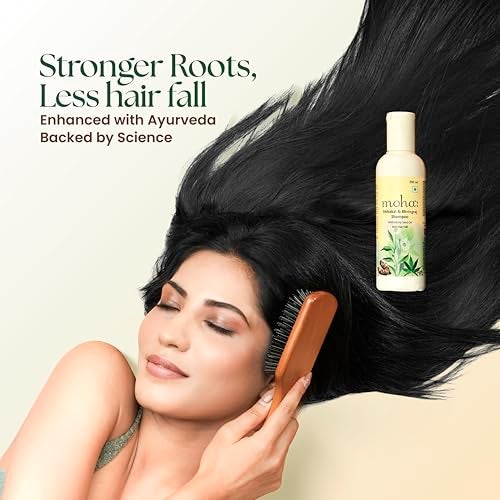 Moha Anti-Hair Fall Shampoo with Shikakai, Bhringraj & Hemp Seed Oil | Natural for Hair Growth, Breakage, Strong & Frizz-Free Hair | Anti-Hair Fall for Tangle-Free, Smooth, Hydrated, Healthy & Manageable Hair | Ideal for Men & Women | Best Herbal Shampoo for Hair Fall Control & All Hair Types - 200 Ml (PACK OF 1) - Image 3