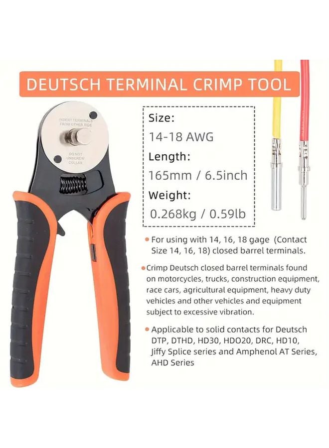 Deutsch Crimp Tool SJD 16 Model 4 Way Indent For 14 16 18 AWG Connector - Image 4