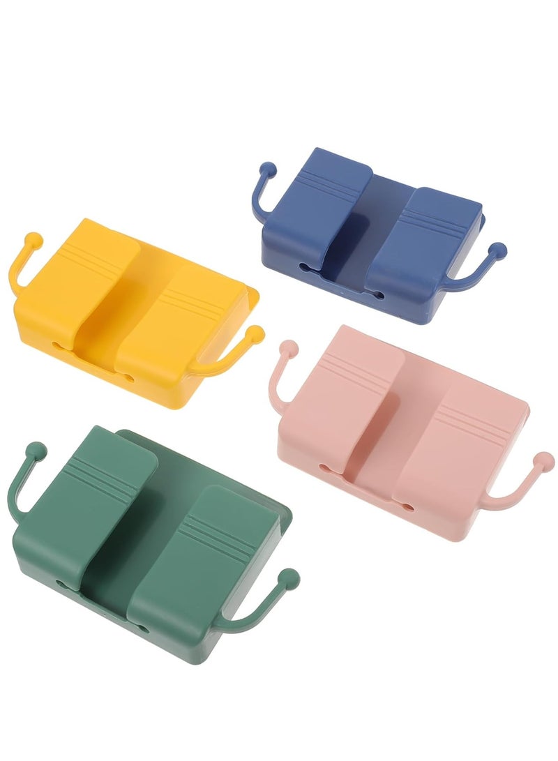 2 pcs Mobile Phone Holder Wall Cans Remote Controller Wall Storage Wall Mounted Phone Holder Phone Holder for Wall Phone Wall Holder Remote Control Abs Trash Can Multifunction  - Image 2