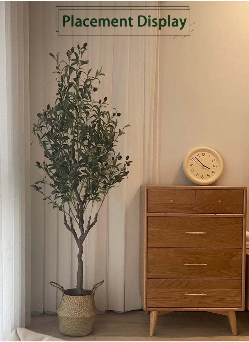 Viden - 180CM Artificial Tree Fake Plant Pot Artificial Tree Decoration Greenery Belt Realistic Green Olive Tree and Plastic Pot Home Decor Office Indoor Outdoor Balcony Living Room - Image 1