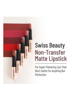 Swiss Beauty Swiss Beauty Non Transfer Waterproof Lipstick with Jojoba Seed Oil  Matte Finish  Long Lasting Highly Pigmented  Shade Mauve Taupe 3gm  - Image 2