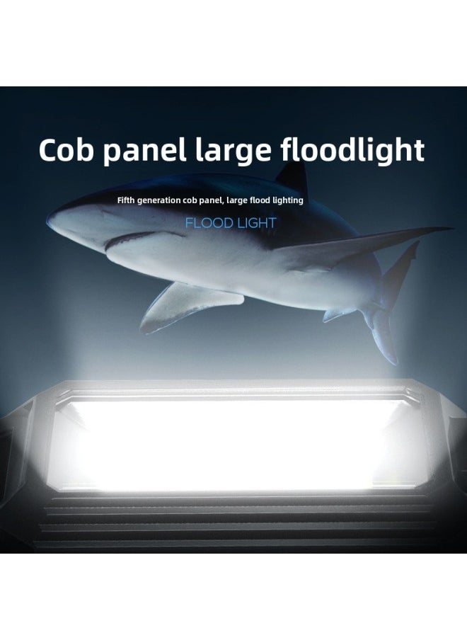 Generic - Smiling Shark Car Maintenance Work Light USB Charging With Magnet Hook Maintenance Light Electric Red And Blue Flashing Emergency Light-Color:W559 Work Light ] - Image 1