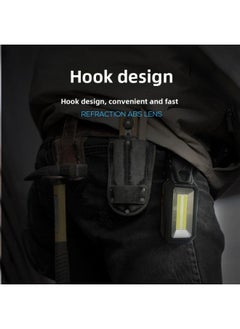 Generic Smiling Shark Car Maintenance Work Light USB Charging With Magnet Hook Maintenance Light Electric Red And Blue Flashing Emergency Light-Color:W559 Work Light ]  - Image 4