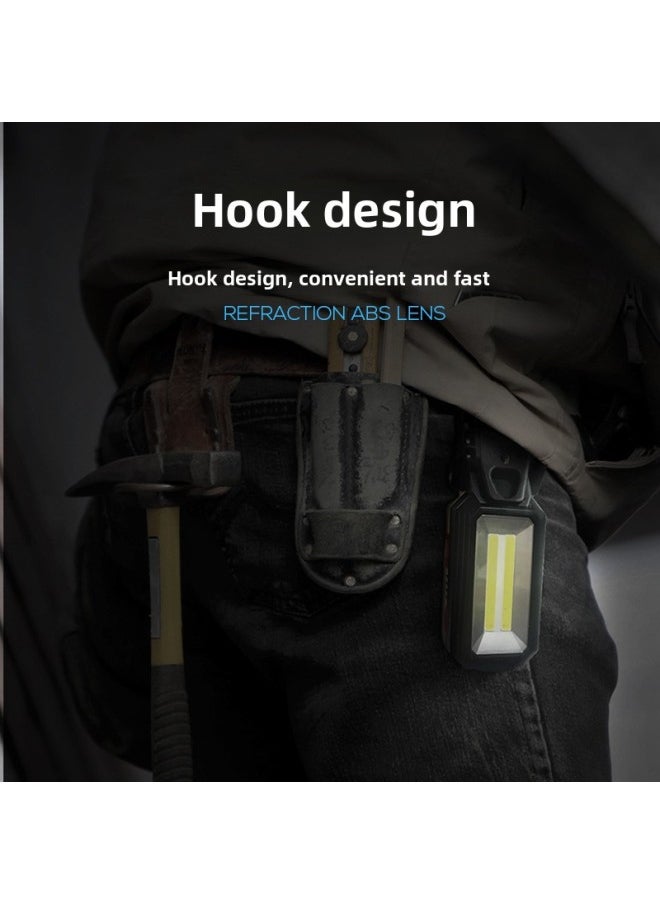 Generic - Smiling Shark Car Maintenance Work Light USB Charging With Magnet Hook Maintenance Light Electric Red And Blue Flashing Emergency Light-Color:W559 Work Light ] - Image 1