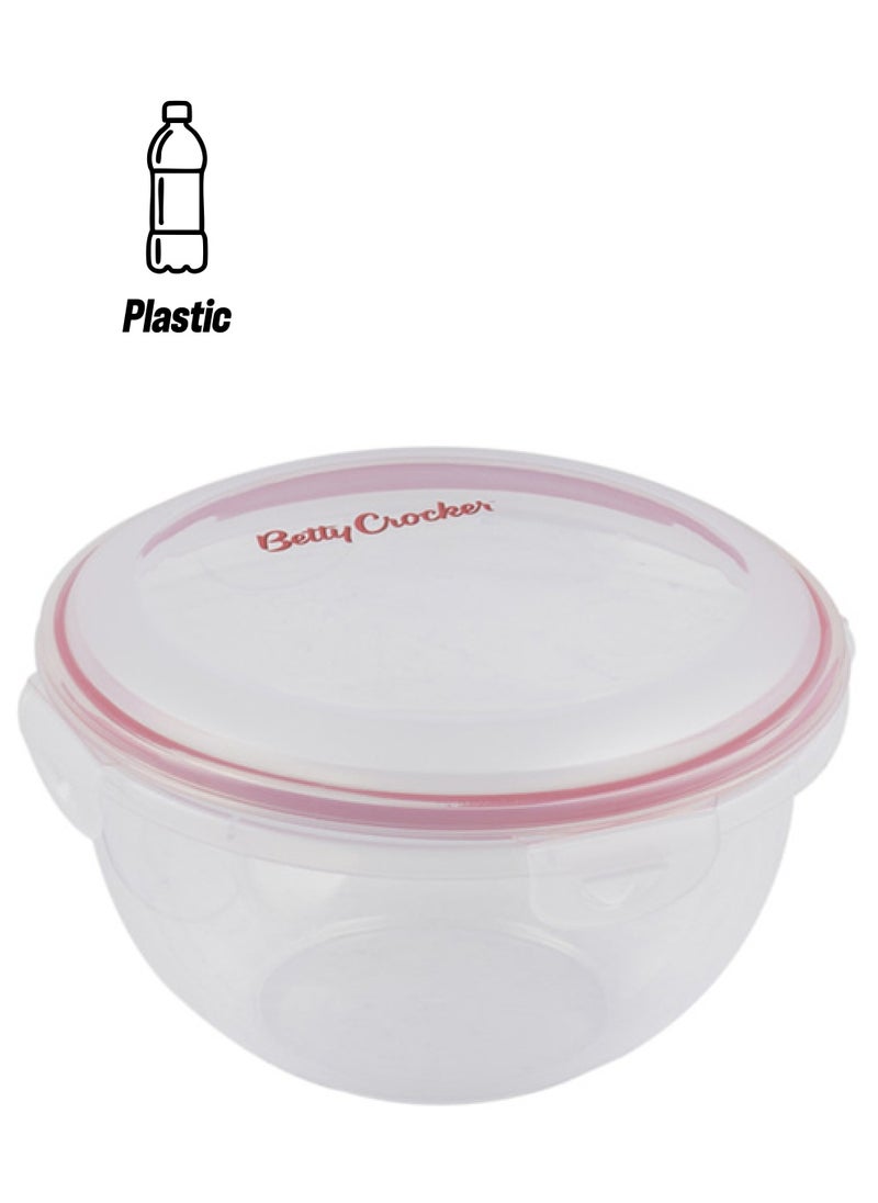 Betty Crocker - Betty Crocker Round Food Container 1500Ml Transparent & Red - Image 1