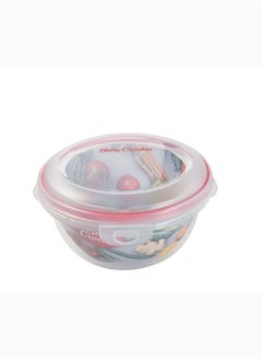 Betty Crocker Betty Crocker Round Food Container 1500Ml Transparent & Red  - Image 2