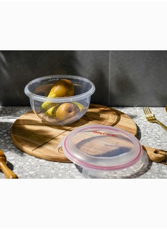 Betty Crocker Betty Crocker Round Food Container 1500Ml Transparent & Red  - Image 3
