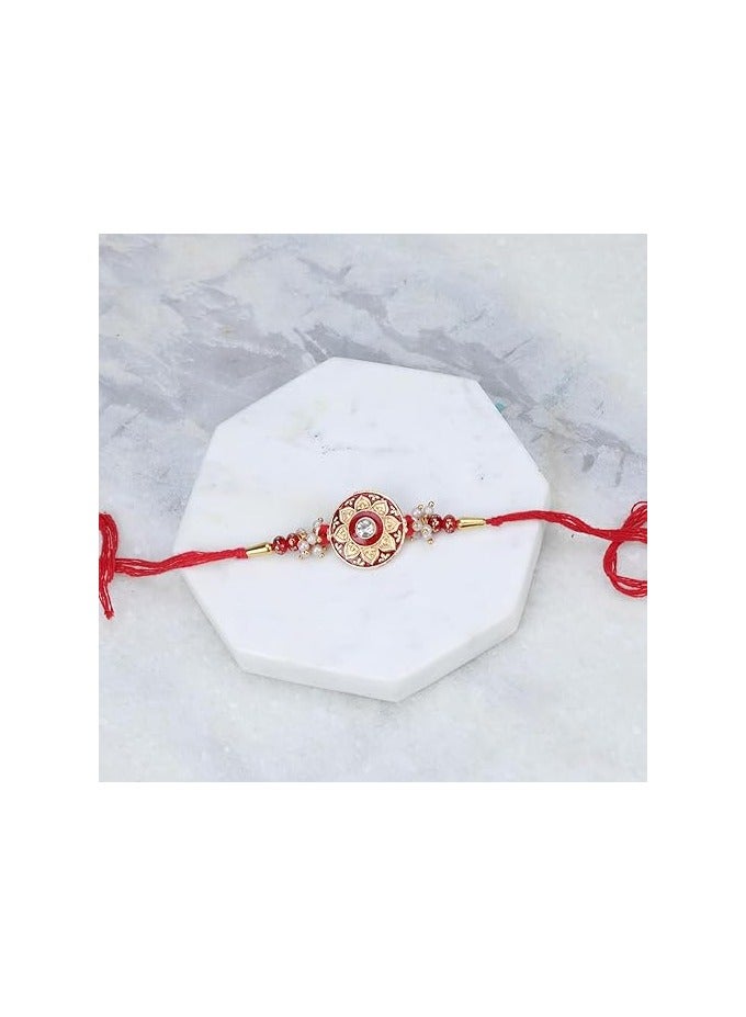 مجموعة راخيس من كاميري بازار ميناكاري للأخوة والأخوات مع عبوة رولي وتشاور - راخي للأخ، بهيا، بهاي - لمبا راخي للبهيا، الأخت - Image 4