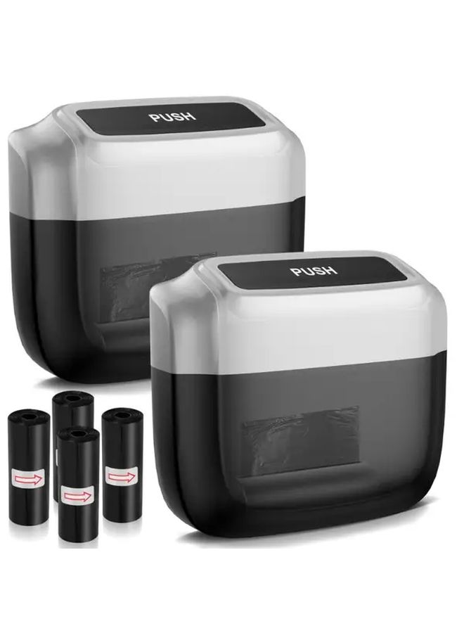 Universal Black Car Trash Can With Storage Box And 2 Rolls Of Trash Bags - Image 1