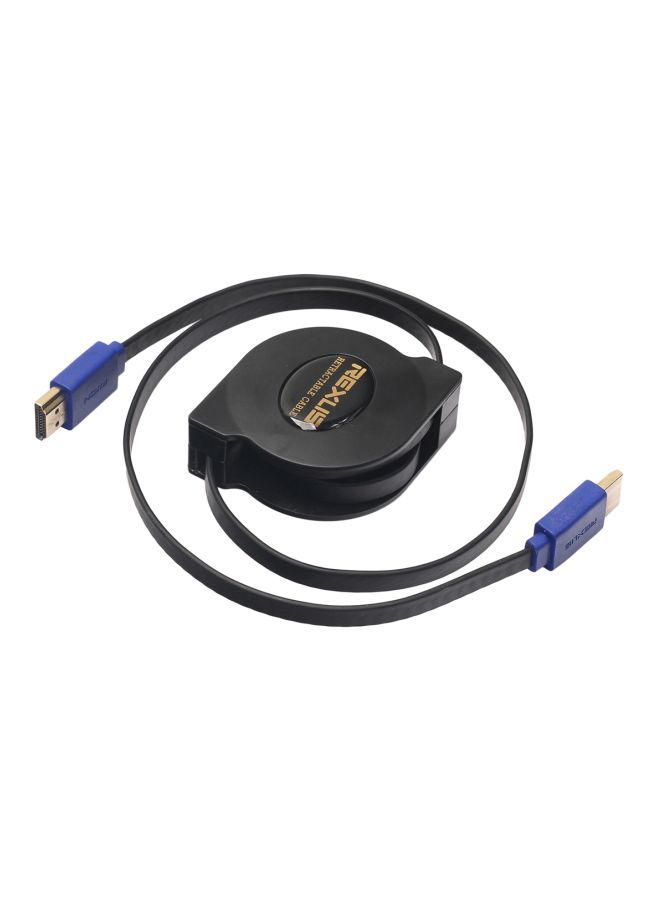 NIBEMINENT Male To Retractable Flat Cable Black - Image 1