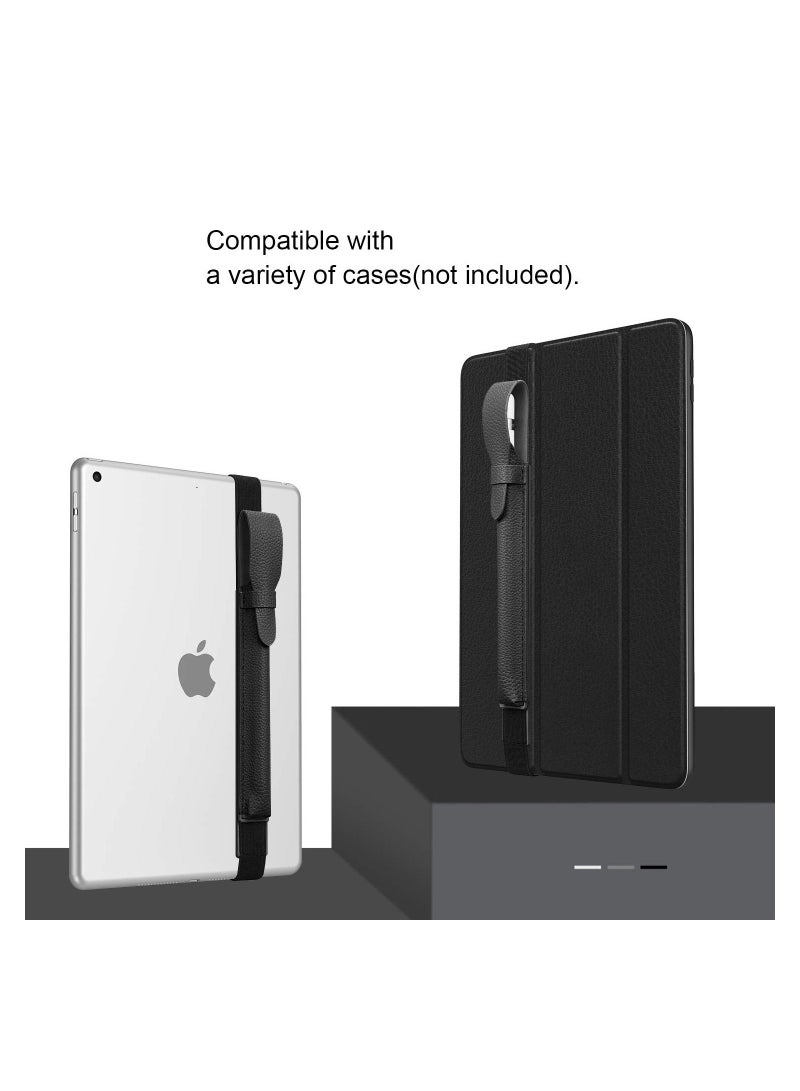 SYOSI SYOSI Pencil Holder, Black, with USB Adapter Pocket for Apple Pencil 1st 2nd Generation, Premium Elastic Vegan Leather Sleeve Pouch Compatible with iPad Case - Image 2