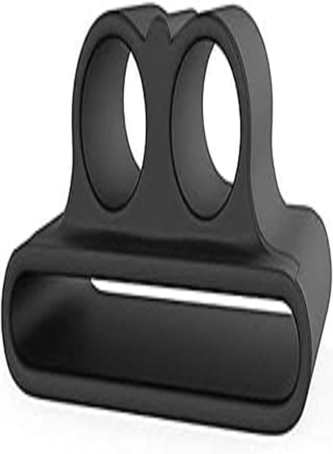 Dowin Portable Anti-lost Strap Silicone Case Cover Skin Watch Band Holder for Apple AirPods & Accessories- BLACK 