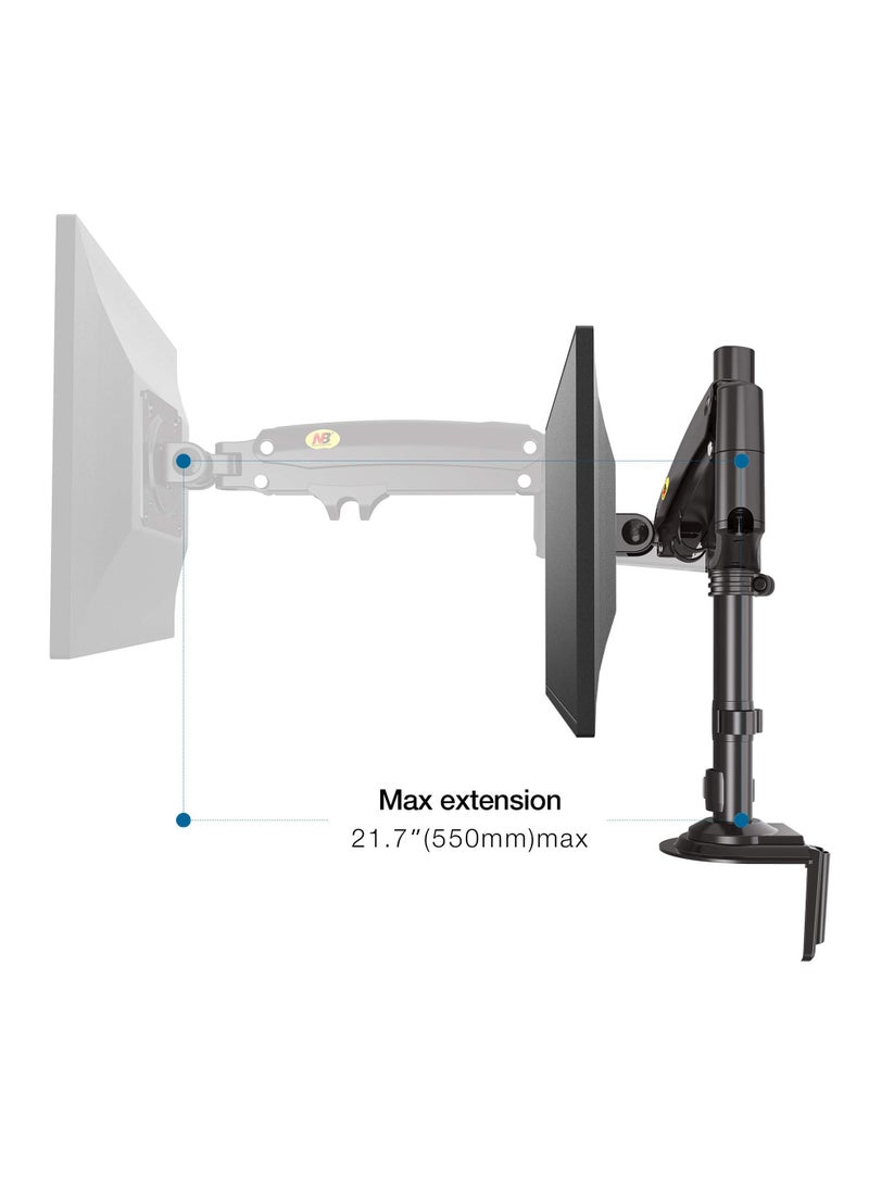 NB NORTH BAYOU - Monitor Desk Mount Arm for 17''-30''Monitors from 4.4 to 26.4lbs,Ultra Wide Full Motion Swivel Height Adjustable Monitor Stand H100 - Image 1