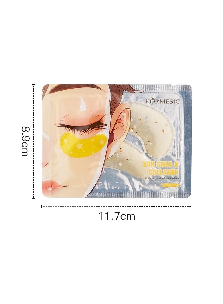 Kormesic 5pcs-24k الذهب والكولاجين جوهر قناع العين 7.5g - Image 1