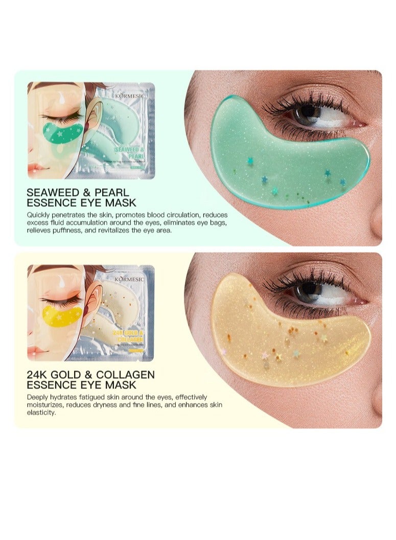 Kormesic 5pcs-24k الذهب والكولاجين جوهر قناع العين 7.5g - Image 2