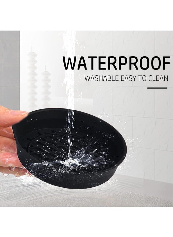 روكاوات 4 عبوات من قواعد أكواب السيارة، مقاومة للماء، مضادة للانزلاق، حامل أكواب مضاد للانسكاب، ملحقات داخلية للسيارة، حامل أكواب للسيارة، كوب قهوة أسود - Image 4