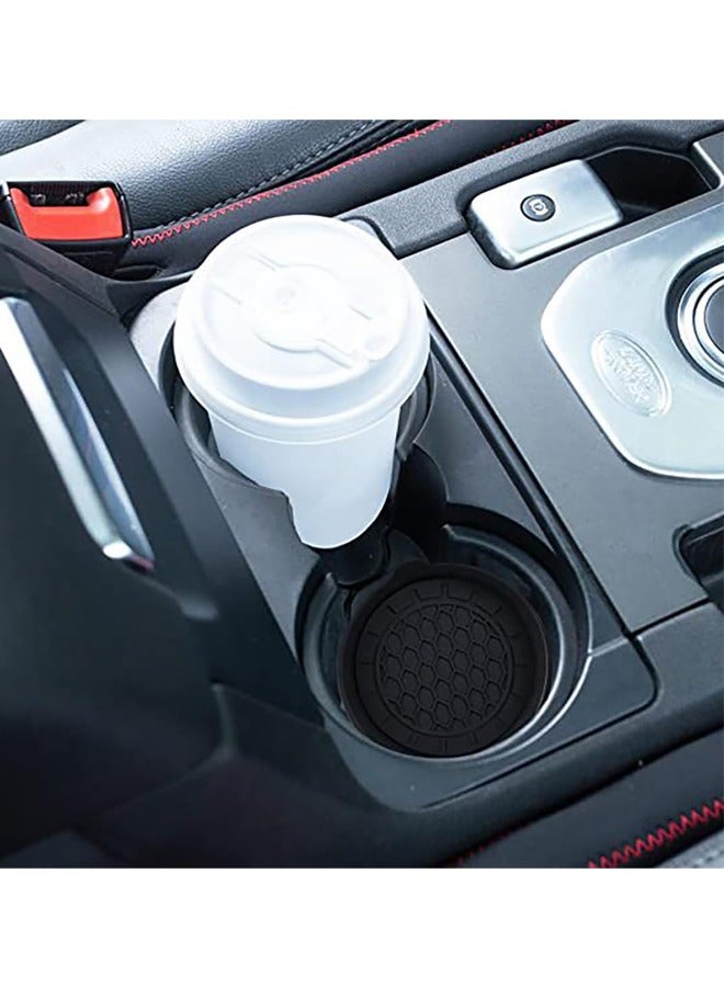 روكاوات 4 عبوات من قواعد أكواب السيارة، مقاومة للماء، مضادة للانزلاق، حامل أكواب مضاد للانسكاب، ملحقات داخلية للسيارة، حامل أكواب للسيارة، كوب قهوة أسود - Image 5