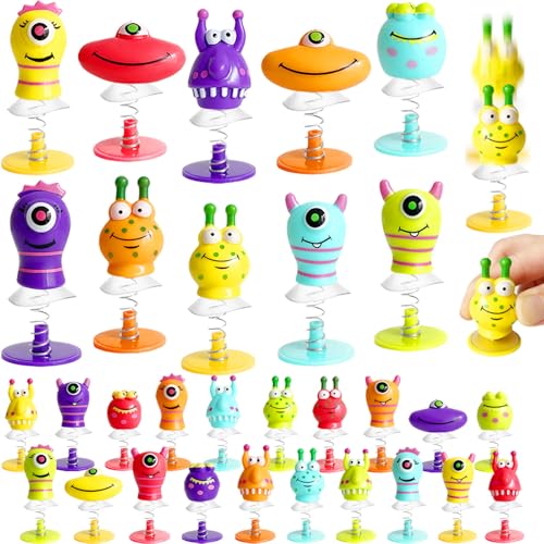 Eerrhhaq 30 PCS Spring Launchers ToysBig Eye Monster Jumping Popper ToyPop Up Bouncy Spring Toys for KidsPinata ToysGoodie BagsClassroom Prizes - Image 1