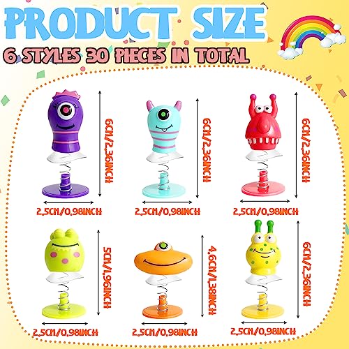 Eerrhhaq 30 PCS Spring Launchers ToysBig Eye Monster Jumping Popper ToyPop Up Bouncy Spring Toys for KidsPinata ToysGoodie BagsClassroom Prizes - Image 5