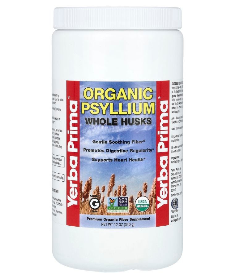 Yerba Prima Organic Psyllium Whole Husks 12 oz (340 g)