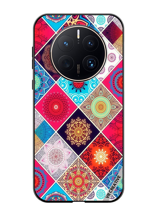 VR CREATIVE Protective Case Cover For Huawei Mate 50 Pro Flower Pattern Design Multicolour - Image 1