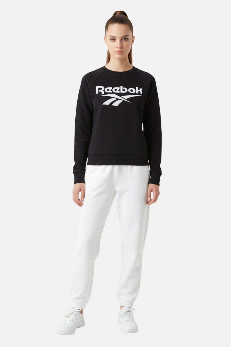 Reebok Women Sportswear Fit Long Sleeve Outdoor Sweatshirt, Black - Image 1