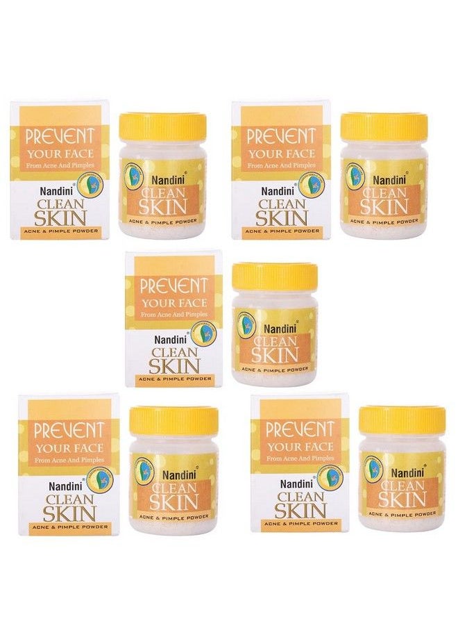 Nandini - Clean Skin Acne And Pimple Powder 20G (Pack Of 5) - Image 1