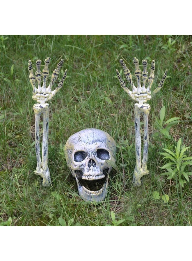 Realistic Skeleton Stakes Halloween Decoration - Image 1