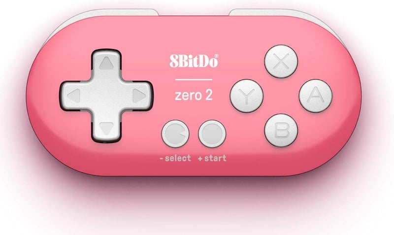 Nargos 8Bitdo Zero 2 Bluetooth Key Chain Sized Mini Controller for Nintendo Switch, Windows, Android and macOS (Pink Edition) - Image 1