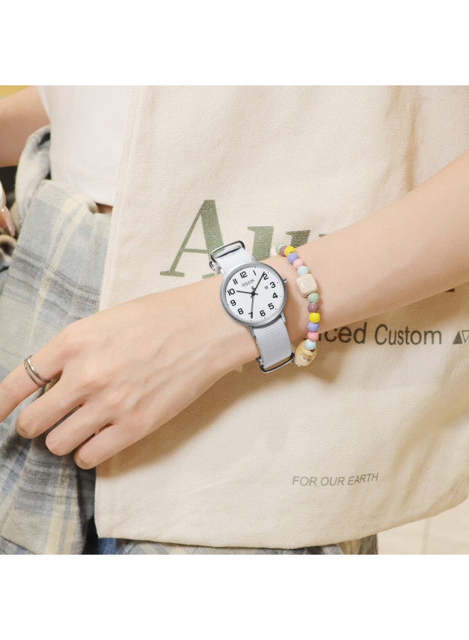 Julius Watch For Women, Back-to Season, Student Exam, Casual Player, Waterproof, Uni, White Quartz Watch Ja-1552a - Image 2