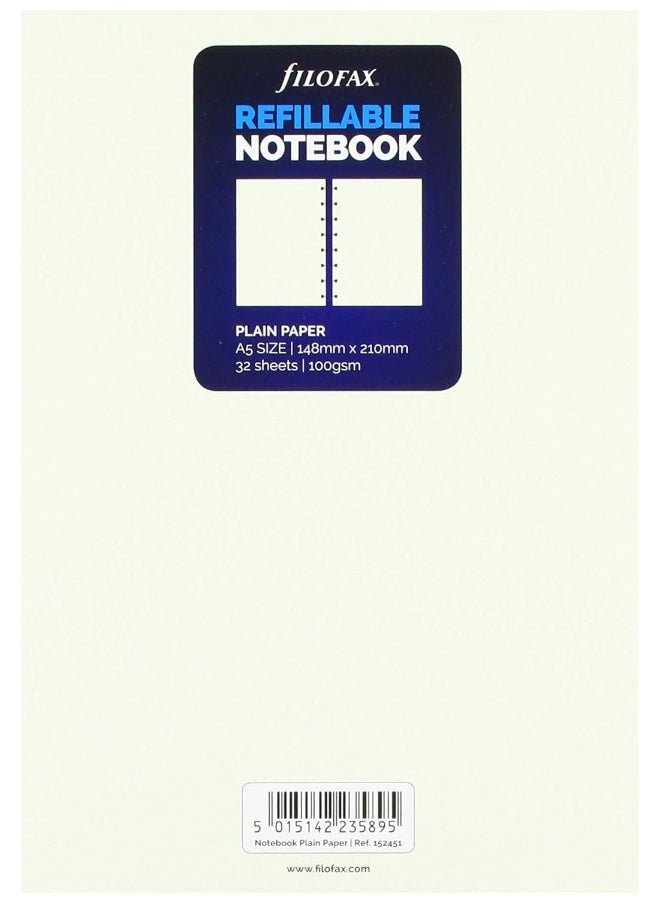 Filofax A5 Notebook refill - plain paper white  - Image 2